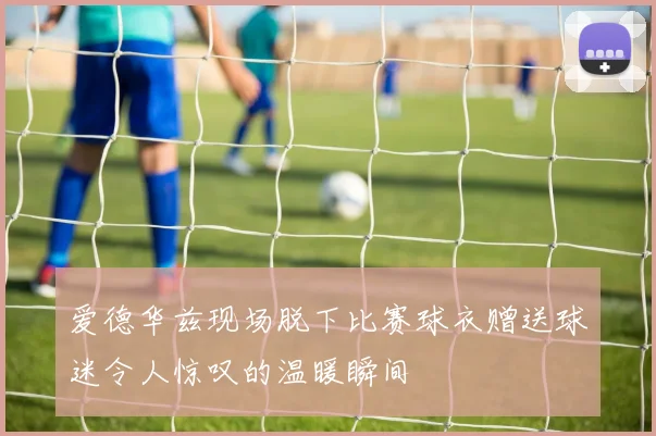 爱德华兹现场脱下比赛球衣赠送球迷令人惊叹的温暖瞬间